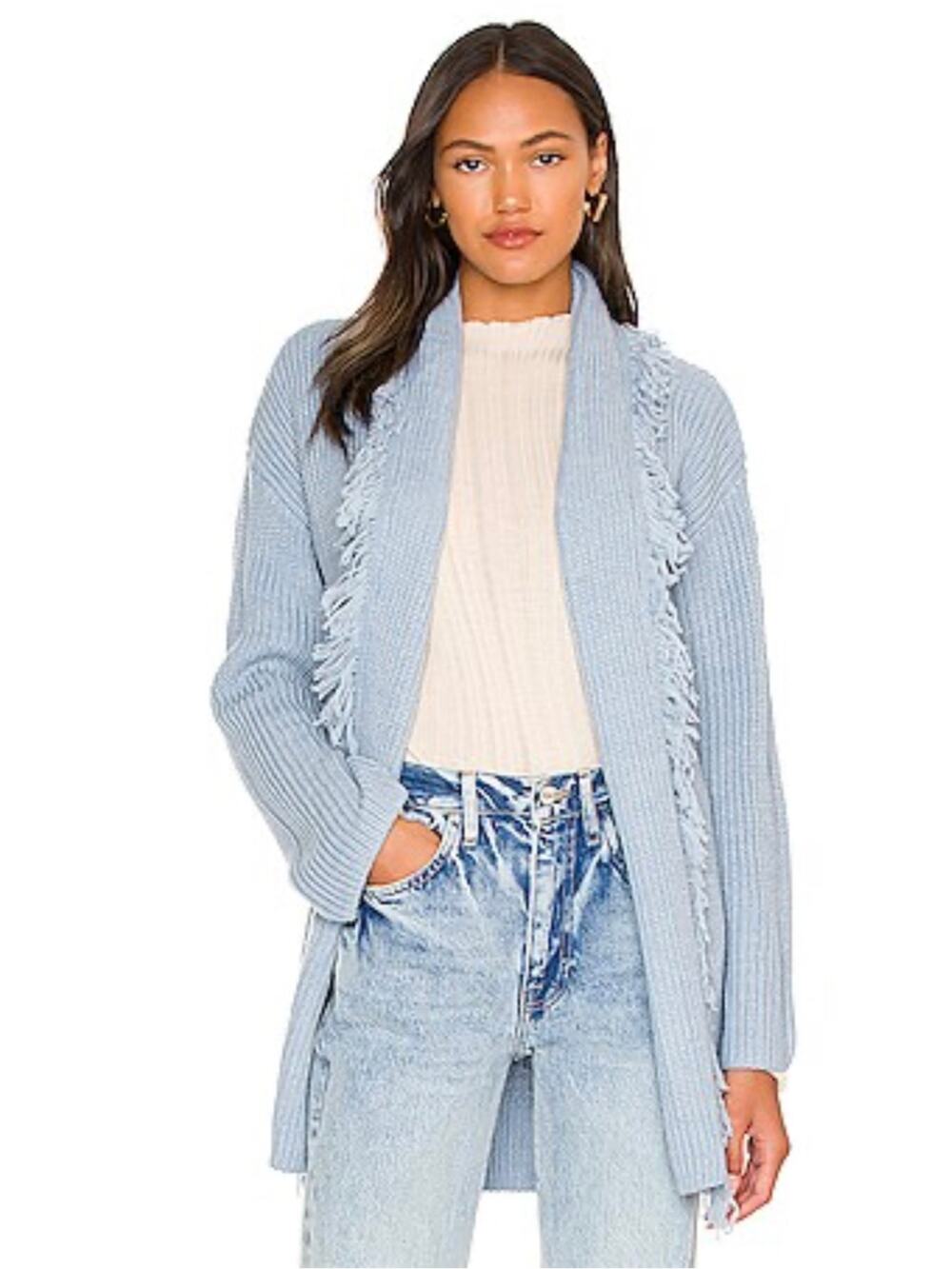 One Grey Day Gerri Cardigan in Blue Jean Size Small